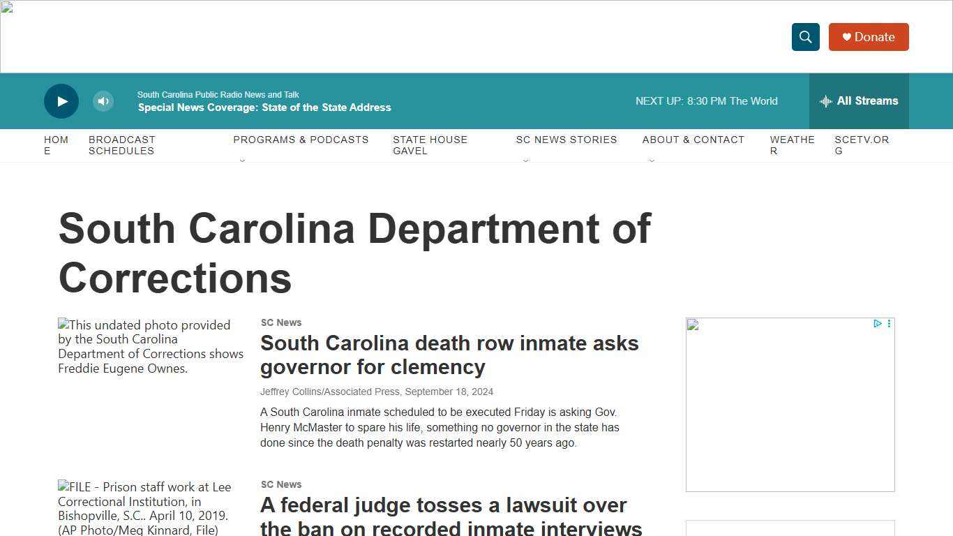 South Carolina Department of Corrections South Carolina Public Radio