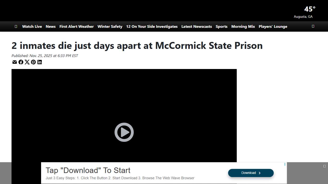 2 inmates die just days apart at McCormick State Prison